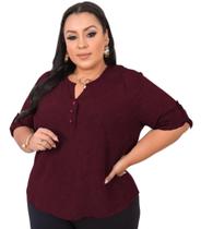 Blusa Moda Evangélica Plus Size Tamanhos Grandes Em Viscose - Eduarda Moda Fashion