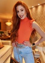 Blusa Modal cor salmão Blusa Modal cor salmão