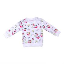 Blusa Moletinho Unicórnio Brilho Infantil Menina