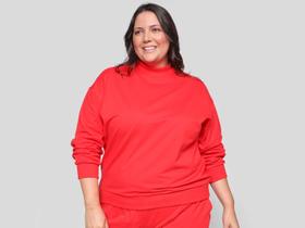 Blusa Moletinho Vista Magalu Manga Bufante
