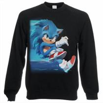 Blusa Moletom Adulto, Infantil 196 Sonic the hedgehog filme jogo