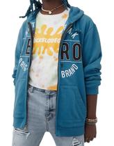 Blusa Moletom Aeropostale NY Trademark Full Zip Hoodie Tamanho G Blusa Moletom Aeropostale NY Trademark Full Zip Hoodie Tamanho G