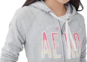 Blusa Moletom Aeropostale Ombré Aero Full Zip Hoodie Tamanho M