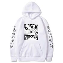 Blusa Moletom Anime Demon Slayer Kimetsu No Yaiba Harajuku Homme Canguru