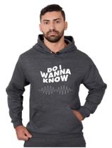 Blusa Moletom Banda Masculina Rock Com Bolso e Capuz Chumbo Blusa Moletom Banda Masculina Rock Com Bolso e Capuz Chumbo