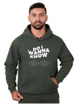 Blusa Moletom Banda Masculina Rock Com Bolso e Capuz Verde Blusa Moletom Banda Masculina Rock Com Bolso e Capuz Verde