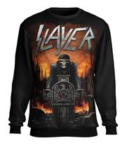 Blusa Moletom Banda Rock Slayer Skull Caveira Agasalho De Frio