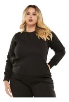Blusa Moletom Básica De Frio Inverno Moda Plus Size Blusa Moletom Básica De Frio Inverno Moda Plus Size