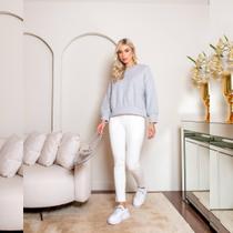 Blusa moletom c/detalhe hotfix del amo Blusa moletom c/detalhe hotfix del amo