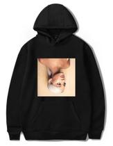 Blusa Moletom Canguru Ariana Grande Unissex