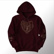 Blusa Moletom Canguru Capuz Bolso Coração Sweet Heart Cores