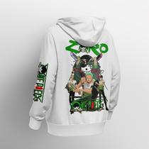 Blusa Moletom Canguru Capuz Bolso Zoro Spadachim Serie Anime