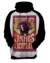 Blusa Moletom Canguru Capuz Janis Joplin 6_x000D_