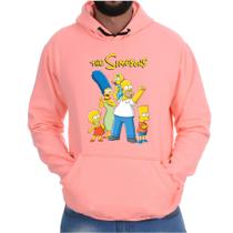 Blusa Moletom Canguru Casual Flanelado Os Simpsons