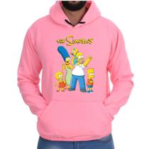 Blusa Moletom Canguru Casual Flanelado Os Simpsons