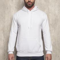 Blusa Moletom Canguru Com Capuz Casaco de Frio Quente Flanelado Algodão Sem Estampa