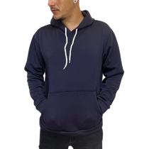 Blusa Moletom Canguru com Capuz Poliester Basica Lisa Unissex
