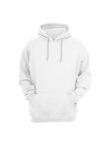 Blusa Moletom Canguru Com Capuz Unissex Branco