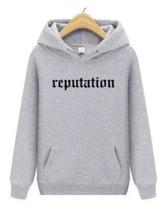 Blusa Moletom Canguru Estampa Reputation Taylor Swift