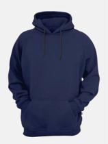 Blusa Moletom Canguru Felpado Com Capuz - Azul Marinho Blusa Moletom Canguru Felpado Com Capuz - Azul Marinho