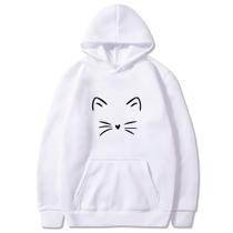 Blusa Moletom Canguru Feminino Gatinho Tumblr Fofo JDK419