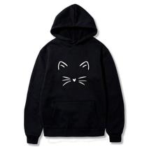 Blusa Moletom Canguru Feminino Gatinho Tumblr Fofo JDK419