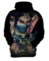 Blusa Moletom Canguru Jogo Mortal Kombat Kitana 1_x000D_