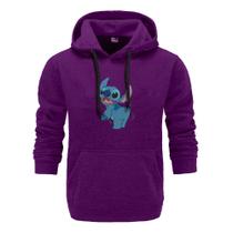 Blusa Moletom Canguru Lilo E Stitch Desenho Com Capuz