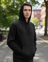 Blusa Moletom Canguru Liso Básico Premium Várias Cores