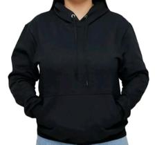 Blusa Moletom Canguru, Masculino/Feminino, Unissex, Preto Blusa Moletom Canguru, Masculino/Feminino, Unissex, Preto
