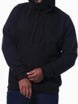 Blusa Moletom Canguru Masculino Plus Size - Preto Blusa Moletom Canguru Masculino Plus Size - Preto