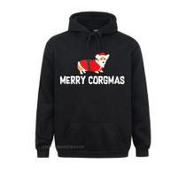 Blusa Moletom Canguru Natalina Merry Corgmas Christmas Natal Cachorro