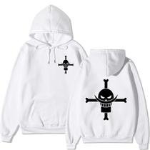 Blusa Moletom Canguru One Piece Anime Barba Branca Unissex Blusa Moletom Canguru One Piece Anime Barba Branca Unissex