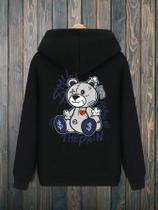 Blusa Moletom Canguru Urso Smiles Bear Feminino Masculino Casaco Flanelado Blusa Moletom Canguru Urso Smiles Bear Feminino Masculino Casaco Flanelado
