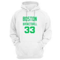 Blusa Moletom Capuz Basquete Boston Basketball número 33 Blusa Moletom Capuz Basquete Boston Basketball número 33