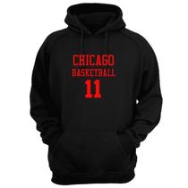 Blusa Moletom Capuz Basquete Chicago Basketball número 11 Blusa Moletom Capuz Basquete Chicago Basketball número 11