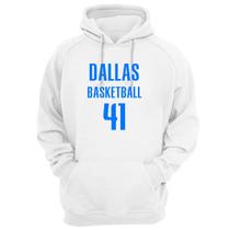 Blusa Moletom Capuz Basquete Dallas Basketball número 41 Blusa Moletom Capuz Basquete Dallas Basketball número 41