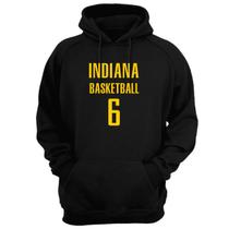 Blusa Moletom Capuz Basquete Indiana Basketball número 6