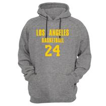 Blusa Moletom Capuz Basquete Los Angeles Basketball núm 24 Blusa Moletom Capuz Basquete Los Angeles Basketball núm 24