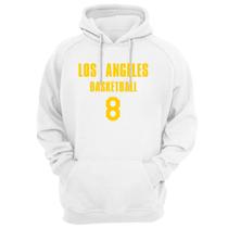 Blusa Moletom Capuz Basquete Los Angeles Basketball número 8 Blusa Moletom Capuz Basquete Los Angeles Basketball número 8