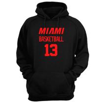 Blusa Moletom Capuz Basquete Miami Basketball número 13