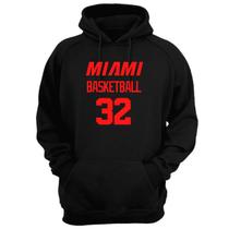 Blusa Moletom Capuz Basquete Miami Basketball número 32 Blusa Moletom Capuz Basquete Miami Basketball número 32