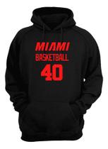 Blusa Moletom Capuz Basquete Miami Basketball Número 40 Blusa Moletom Capuz Basquete Miami Basketball Número 40