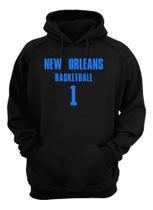 Blusa Moletom Capuz Basquete New Orleans Basketball Número 1 Blusa Moletom Capuz Basquete New Orleans Basketball Número 1