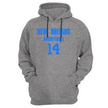 Blusa Moletom Capuz Basquete New Orleans Basketball número 14 Blusa Moletom Capuz Basquete New Orleans Basketball número 14