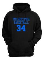 Blusa Moletom Capuz Basquete Philadelphia Basketbal Núm 34 Blusa Moletom Capuz Basquete Philadelphia Basketbal Núm 34