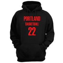 Blusa Moletom Capuz Basquete Portland Basketball número 22