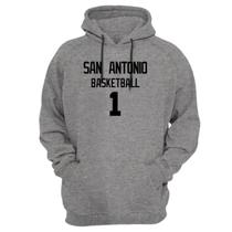 Blusa Moletom Capuz Basquete San Antonio Basketball número 1