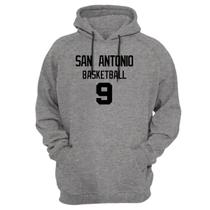 Blusa Moletom Capuz Basquete San Antonio Basketball número 9 Blusa Moletom Capuz Basquete San Antonio Basketball número 9