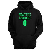 Blusa Moletom Capuz Basquete Seattle Basketball número 0